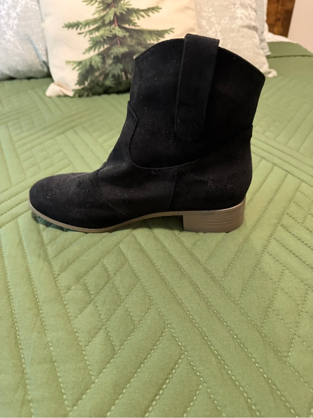 Black Suede Ankle Boot